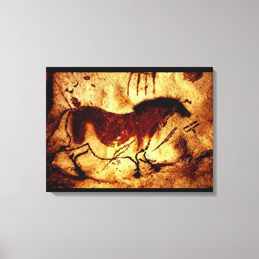 Lascaux Horse Canvas Afdruk (Voorkant)