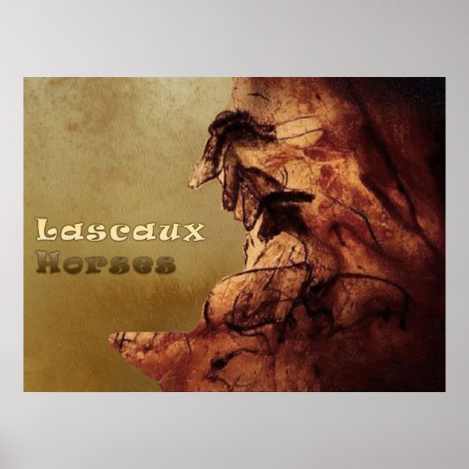 Lascaux Horses Poster (Voorkant)