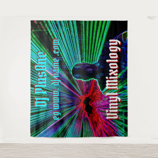 Laser backlit DJ Set / Gig Wandkleed (Voorkant)