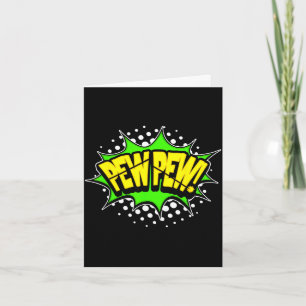 Laser blaster pew-pew! actie woord stripboek kaart