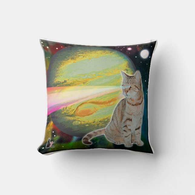 Laser-Cat-muis Kussen (Voorkant)