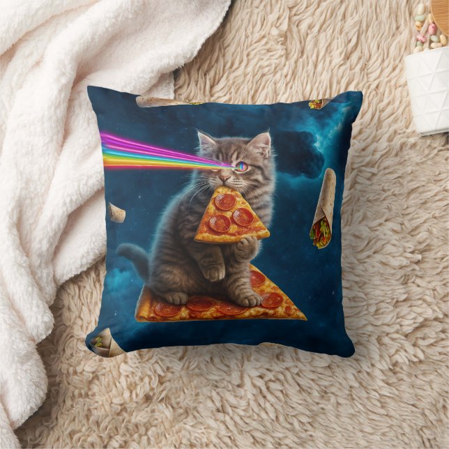 Laser Cat Pizza Party Kussen (Deken)