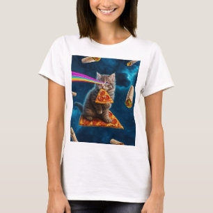 Laser Cat Pizza Party T-shirt