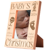 Laser Etched Baby 1er Noël | Photo cadre
