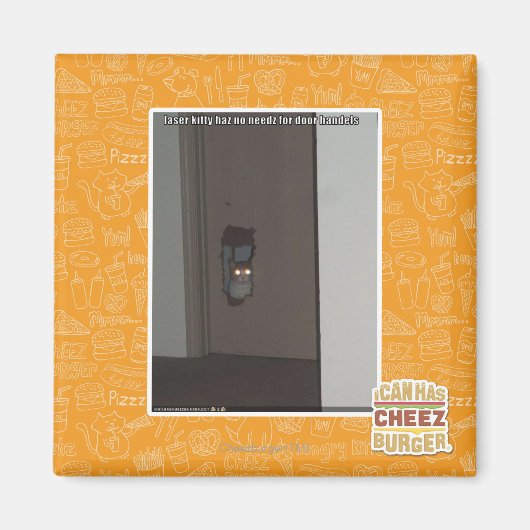 Laser Kat Magneet (Voorkant)