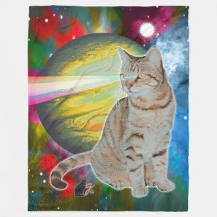 Laser-Kat Mossbody Fleece Deken