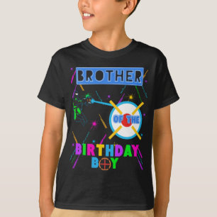 Laser Label Birthday Boy Party Gamer Brother van t T-shirt