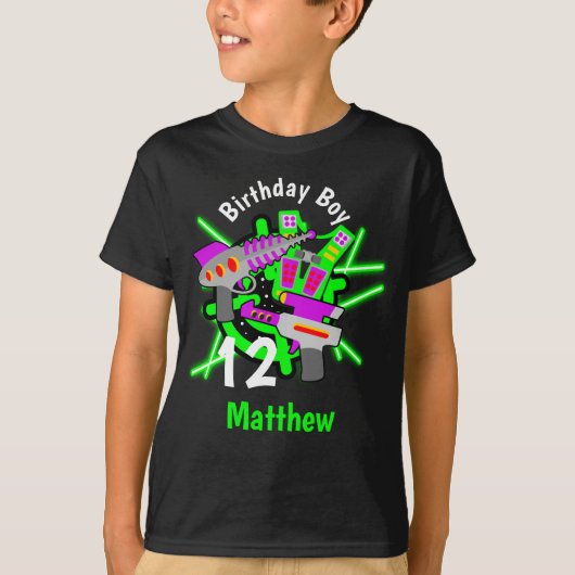 Laser label Birthday Boy shirt (Voorkant)