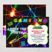 Laser Label Birthday Invitation Kaart (Voorkant / Achterkant)