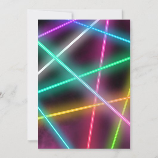 Laser Label Birthday Invitation | Label met lasers Kaart (Achterkant)