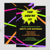Laser Label Birthday Party Invitation Kaart (Voorkant / Achterkant)