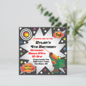 Laser Label Birthday Party Invitation Kaart (Staand voorkant)