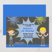 Laser Label Birthday Party Invitation Kaart (Voorkant / Achterkant)