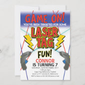 Laser Label Birthday Party Invitation Kaart (Voorkant)
