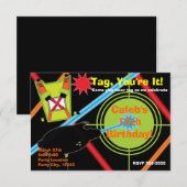 Laser Label Birthday Party Invitation Kaart (Voorkant / Achterkant)
