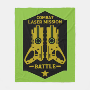 Laser Label Combat Mission Kinder Fleece Deken