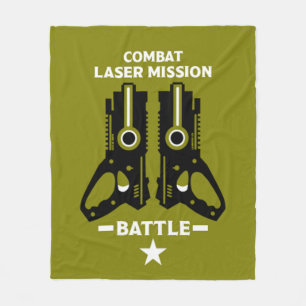 Laser Label Combat Mission Kinder Fleece Deken