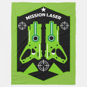 Laser Label Combat Mission Kinder Fleece Deken