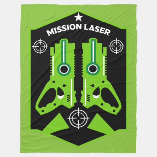 Laser Label Combat Mission Kinder Fleece Deken (Voorkant)