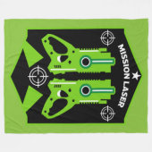 Laser Label Combat Mission Kinder Fleece Deken (Voorkant (Horizontaal))