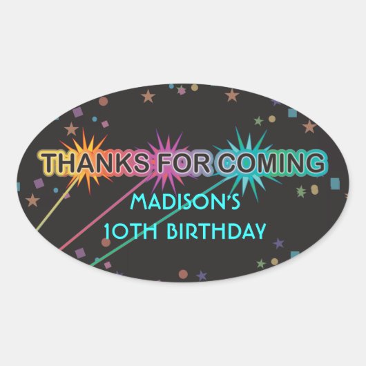 Laser Label Letters Dank u Favor Sticker (Voorkant)