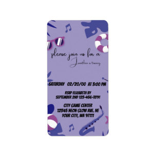 Laser Label Neon Green en Blue Beams Birthday Part