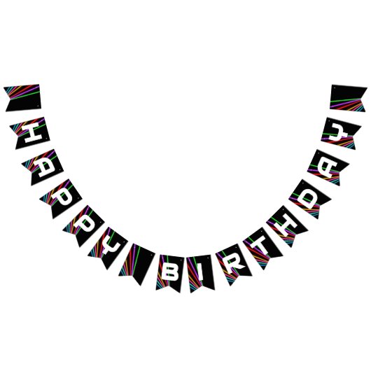 Laser Label Neon Light Verjaardagsfeest Vlaggetjes (Alle)