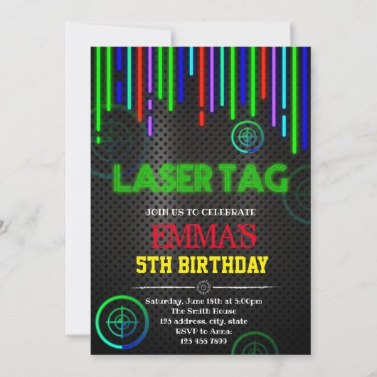 Laser label partijuitnodiging kaart (Voorkant)