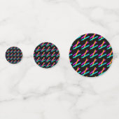 Laser Label Party Table Confetti Neon Birthday Dec (Achterkanten)