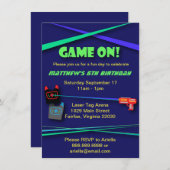 Laser Label Verjaardag of Team Building Party Kaart (Voorkant / Achterkant)