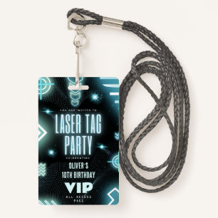 Laser label verjaardagsfeestuitnodiging VIP Badge