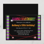 Laser label verjaarfeest cool zwart kaart (Voorkant / Achterkant)