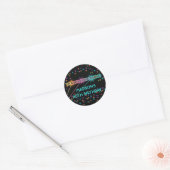 Laser Lettres de balise Merci rond Favor Sticker (Enveloppe)