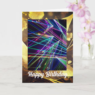 Laser Lights carte d'anniversaire