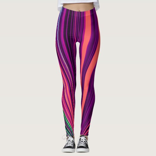 Laser Lights Leggings rose et violet (Devant)