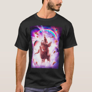 Laser Ogen Ruimte Kat Ridder Luiaard Mes Regenboog T-shirt
