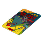 Laser-oyed Zombies met kettingzagen Magnet Magneet (Linkerzijde)