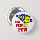 Laser Pistool Pew Pew Pew Funny Button Badge (Voorkant /achterkant)