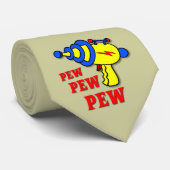 Laser Pistool Pew Pew Pew Kraagstropdas Stropdas (Opgerold)