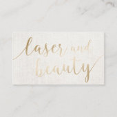Laser & Schoonheid Esthetisch Elegant Goud Script Visitekaartje (Voorkant)