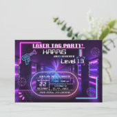 Laser tag Anniversaire Fête Invitation pour garçon (Debout devant)