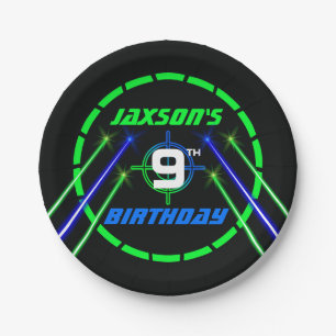 Laser Tag Birthday Party Food Papieren Bordje