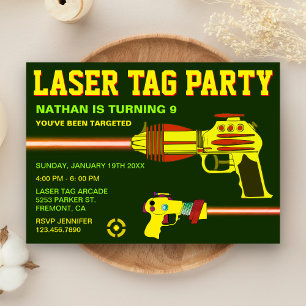 Laser Tag Kids Verjaardagsfeest Uitnodiging