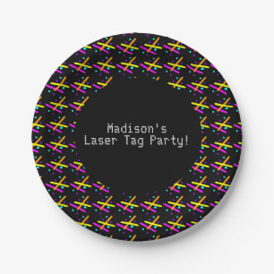 Laser Tag Neon Confetti Balken Gloeiende Feestpret Papieren Bordje