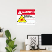 LASER-waarschuwing Poster (Thuiskantoor)