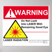 LASER-waarschuwing Poster (Voorkant)