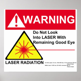 LASER-waarschuwing Poster