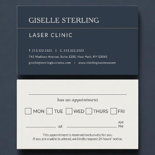 Laserkliniek Afspraakherinnering Afsprakenkaartje