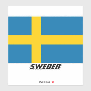 Laserknip vinyl Zweedse vlag. Sticker