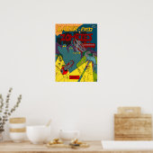 Laseroge Zombies met kettingzagen Poster (Keuken)